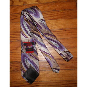 Jerry Garcia Mens Neck Tie Clockworks Collection Fifty Two Purples Swirls